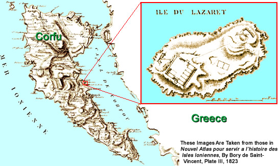 Corfu Lazaretto Map
